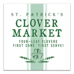 St. Patrick's Clover Market Canvas Wall Art