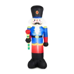 Glitzhome&reg; 8ft. Inflatable Nutcracker With Lights