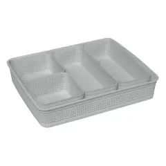Simplify 5-Piece Organizing Basket Set Gray