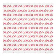 Lipstick XO Pattern 10" x 10" Cotton Twill Napkin