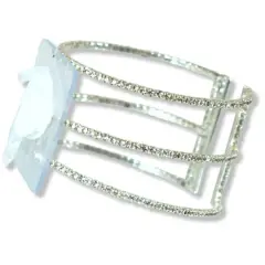 Jam Paper Triple Crown Flower Bracelet Dazzle