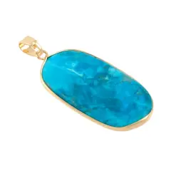 Turquoise Howlite Oval Pendant by Bead Landing&trade;