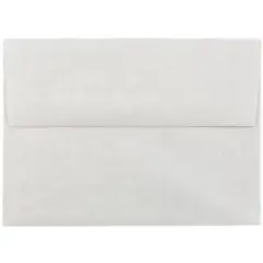 JAM Paper 4.75" x 6.5" Parchment Invitation Envelopes, 50ct. Pewter Gray Recycled