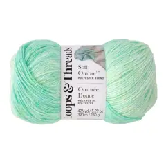 Soft Ombre&trade; Yarn by Loops & Threads&reg; Emerald/Spearmint/White