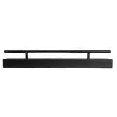 Melannco MDF & Metal Railing 24" Shelf Black