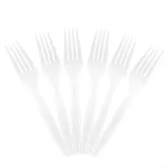 JAM Paper Premium Plastic Forks, 100ct. Clear