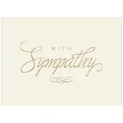 JAM Paper 5.625" x 7.875" Gold Sympathy Cards & Envelopes, 25ct.