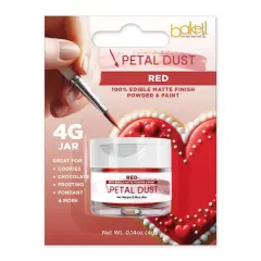 Bakell&reg; Petal Dust Edible Matte Finish Powder Red