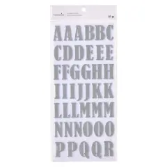 Silver Glitter Large Alphabet Stickers by Recollections&trade;