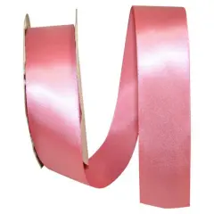 JAM Paper 1.5" x 50yd. Single Face Satin Ribbon Dusty Rose