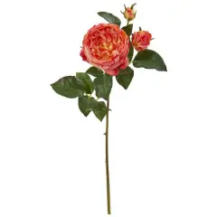 Rose Artificial Flower Stems, 6ct. Salmon