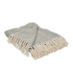 DII&reg; Handloom Chevron Throw Gray