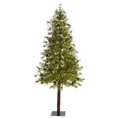 7ft. Pre-Lit Wyoming Alpine Artificial Christmas Tree, Clear LED Lights