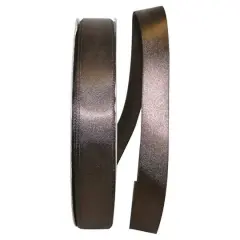 JAM Paper 7/8" x 100yd. Satin Single Face Ribbon Chocolate Brown