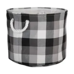 DII&reg; 15" Tri Color Round Fabric Bin Tri Color Black