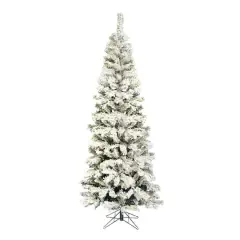 7.5ft. Unlit Flocked Pacific Pine Artificial Christmas Tree
