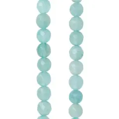 Aqua Faceted Quartzite Round Beads, 6mm by Bead Landing&trade;
