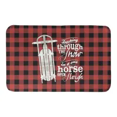 Designs Direct Open Sleigh Buffalo Check Bath Mat, 34" x 21"