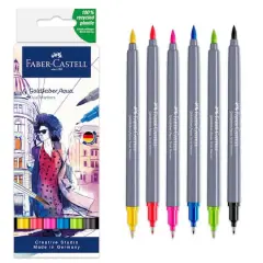 Faber-Castell&reg; Goldfaber Aqua Basic Shades Dual-Tip Marker Set