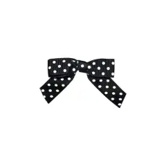 JAM Paper 2.5" Grosgrain Polka Dot Twist Tie Bows, 100ct. Black