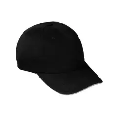 Port & Company&reg; Washed Twill Sandwich Bill Cap Black/White