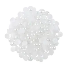 7.5mm White AB Round Flatback Plastic Pearls, 4,000ct. by Bead Landing&trade;