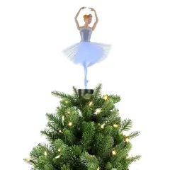 12.5" Animated Fiber-Optic Ballerina Tree Topper