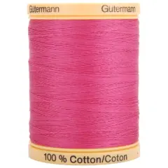 G&uuml;termann Natural Cotton Thread Solids, 876yd. Fuchsia Flowers