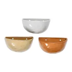 Hello Honey&reg; 8" Stoneware Wall Pot with Reactive Glaze Set