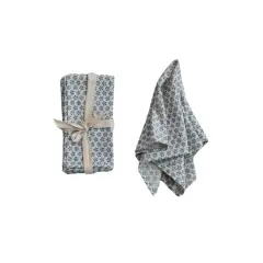 Hello Honey&reg; Blue Patterned Cotton & Linen Napkins, 4ct.
