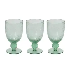 Hello Honey&reg; 14oz. Transparent Stemmed Bubble Glass Set
