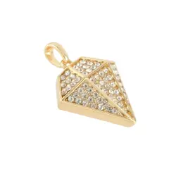 Gold Metal Diamond Pendant by Bead Landing&trade;