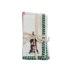 Hello Honey&reg; 18" Embroidered Dog Cotton Printed Napkin Set