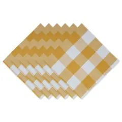 DII&reg; Buffalo Check Oversized Napkin, 6ct. Gold/White