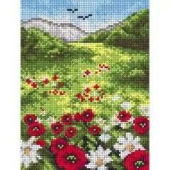 Orchidea Needlepoint Canvas For Halfstitch Without Yarn On The Meadow - Printed Tapestry Canvas