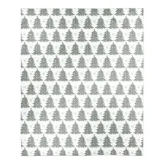 Ornate Christmas Tree Pattern 50" x 60" Sherpa Fleece Blanket