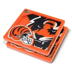 NFL 3D Logo Series Coaster Set Cincinnati Bengals