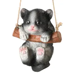 5" Swinging Black Kitten Decoration