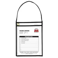 C-Line&reg; Black Shop Ticket Holder With Strap, 15ct.