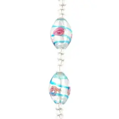 Flower Oval Lampwork Glass Bead Mix by Bead Landing&trade;