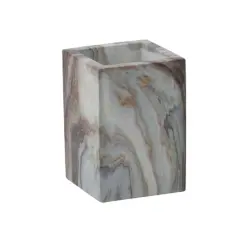 Elle D&eacute;cor Square Gray Agate Tumbler