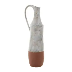 White Ceramic Farmhouse Vase, 23" x 6" x 7"
