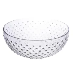 Hello Honey&reg; 12" Clear Hobnail Round Glass Serving Bowl
