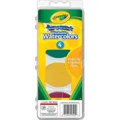 Crayola&reg; Washable&trade; 4 Color Watercolor Set