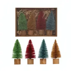 Hello Honey&reg; 5" Sisal Bottle Brush Tree with Wood Base Set
