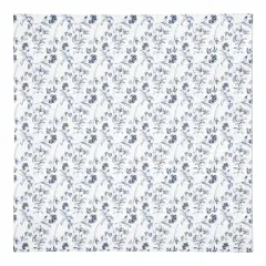 Blue Floral Pattern 10" x 10" Cotton Twill Napkin