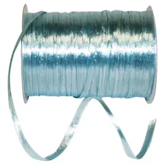 JAM Paper 1/4" Raffia Pearl Ribbon Williamsburg Blue