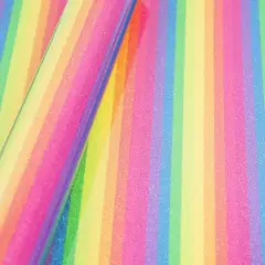Glitter Rainbow Stripes Heat Transfer Vinyl by Make Market&reg;