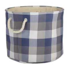 DII&reg; 12" Round Tri-Color Fabric Bin Tri Color French Blue