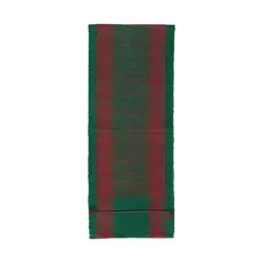 Hello Honey&reg; 72" Green & Red Woven Cotton Table Runner with Stripes